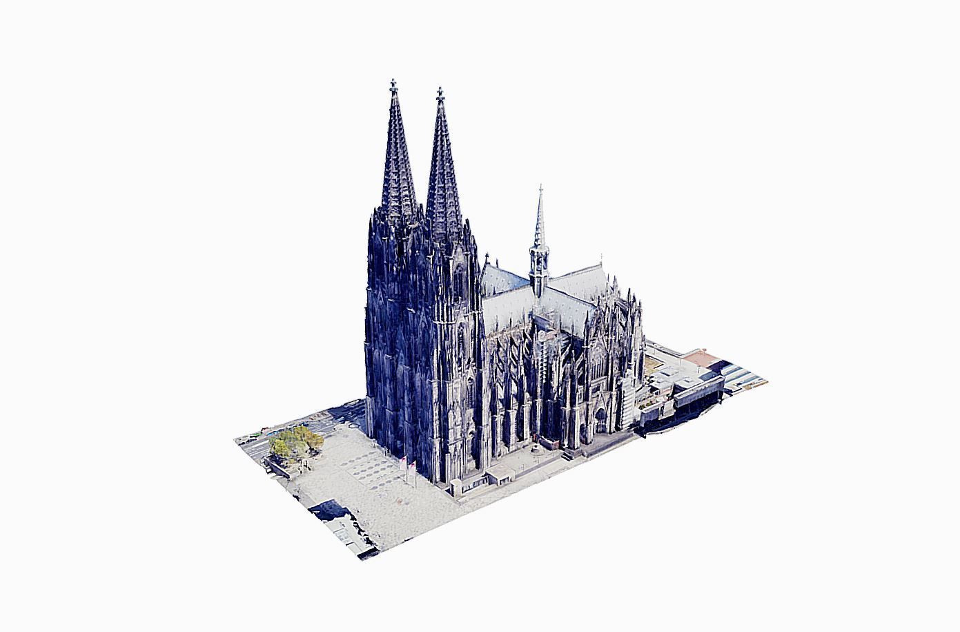 Cologne Cathedral - Kolner Dom Low-poly 3D model_13