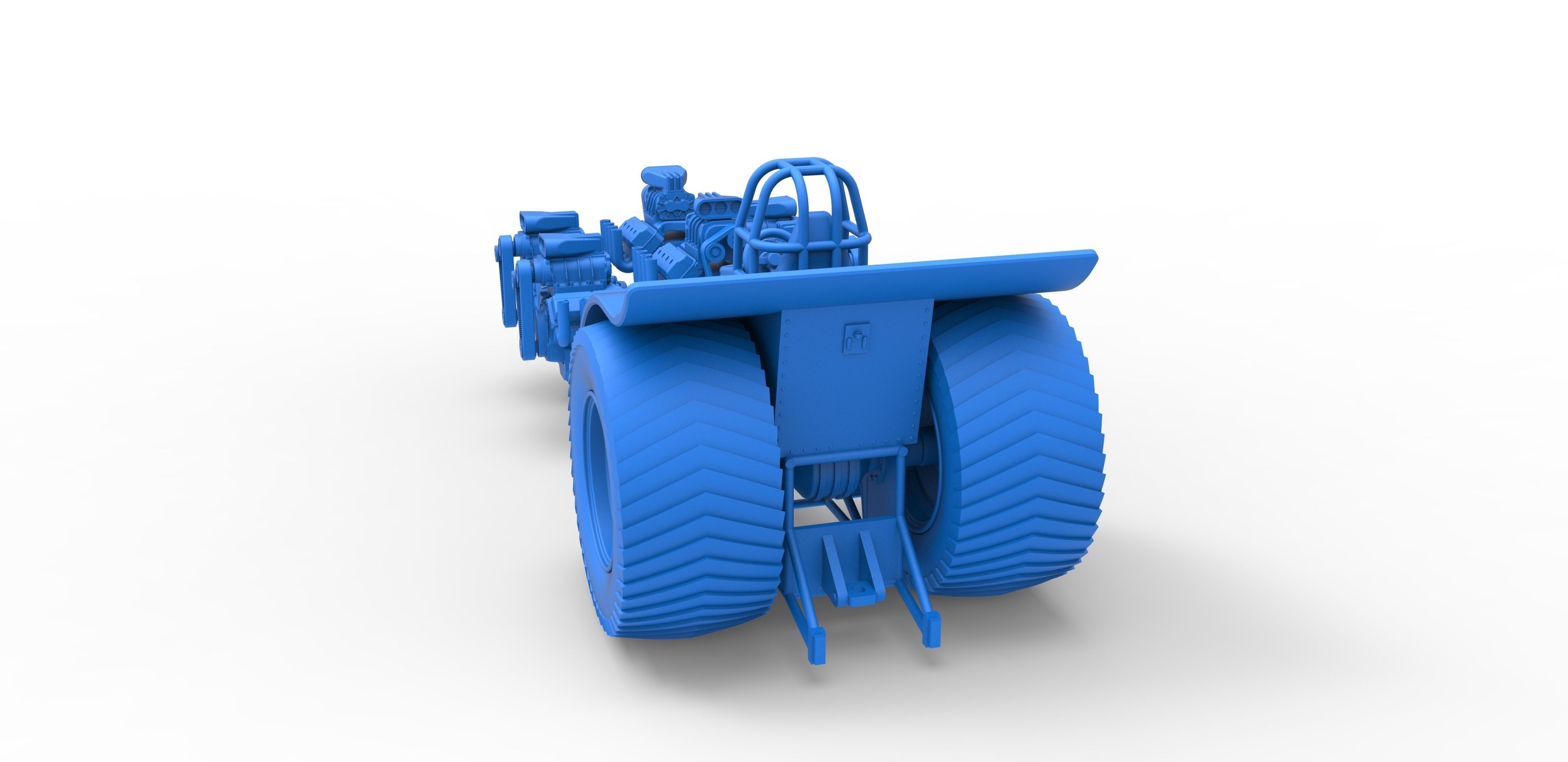 Pulling tractor with 6 engines V8 Version 2 Scale 1 to 25 3D print model_26