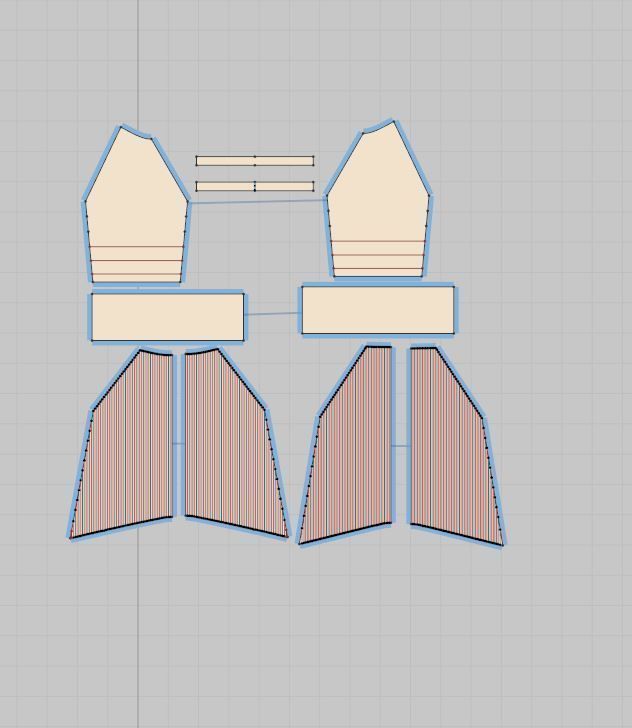 7 Women Blouses  3D model_28