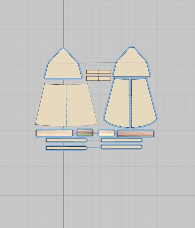 7 Women Blouses  3D model_4