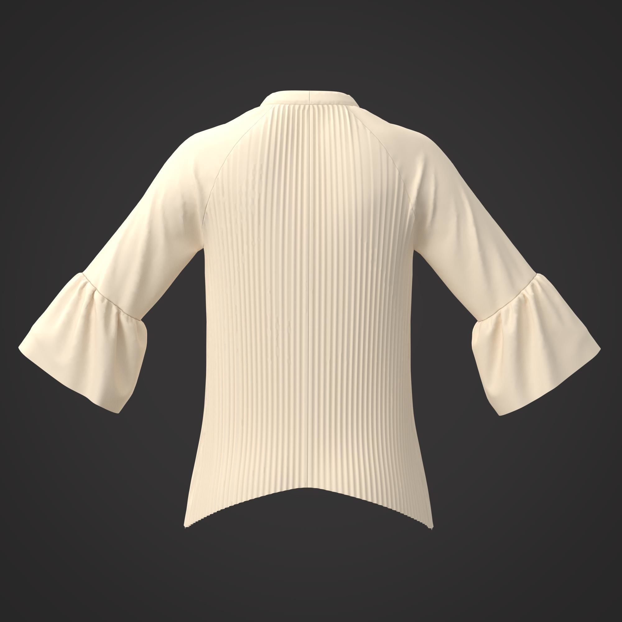 7 Women Blouses  3D model_26