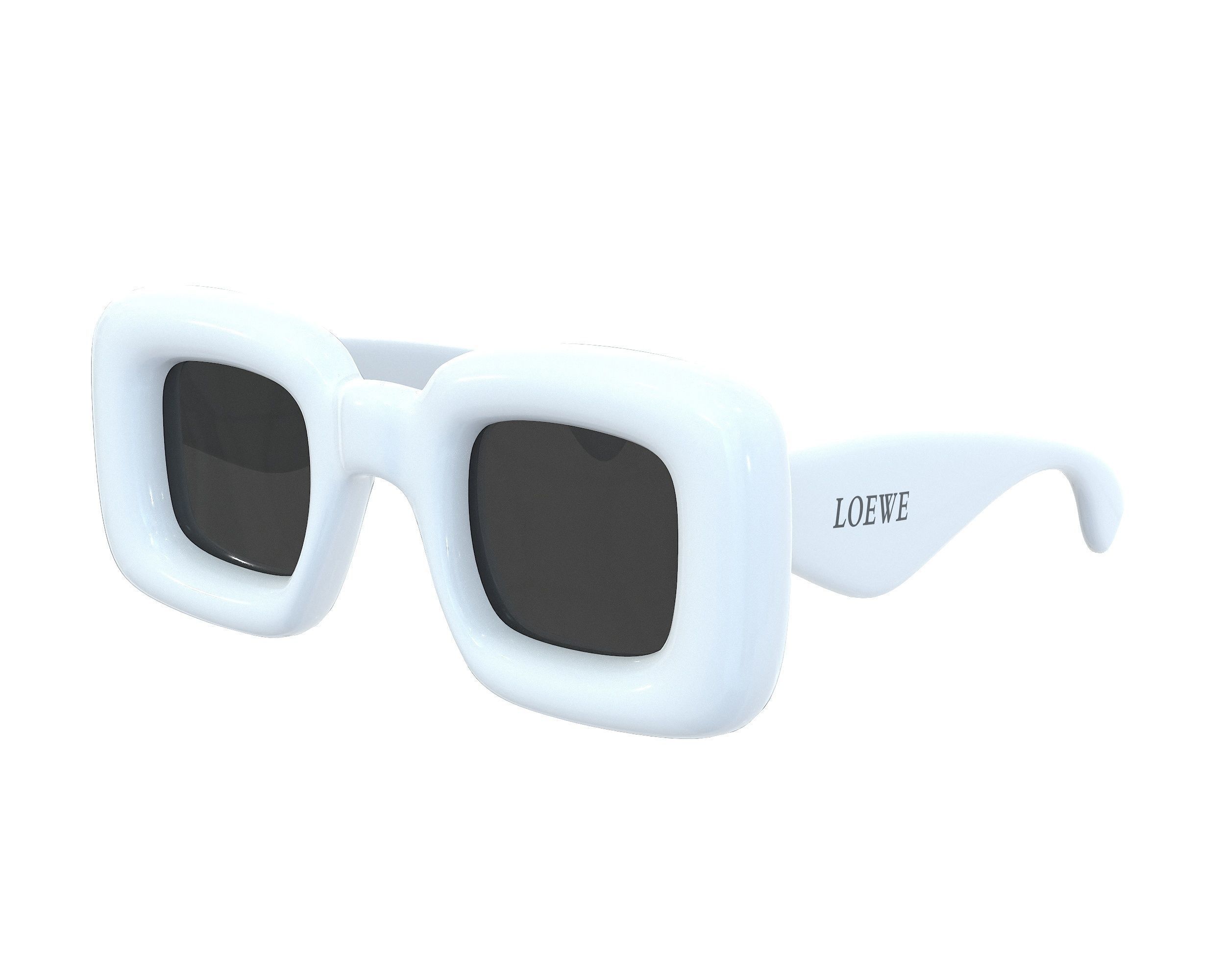 Loewe Inflated Rectangular Sunglasses Low-poly 3D model_8