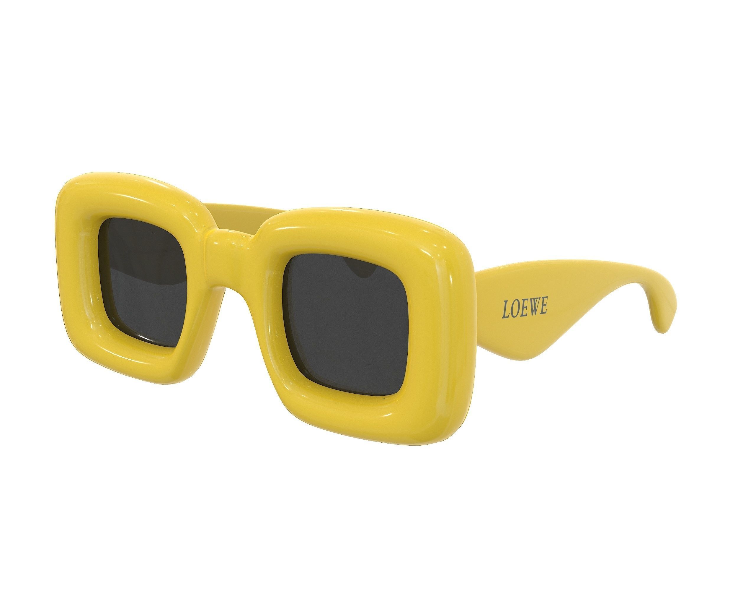 Loewe Inflated Rectangular Sunglasses Low-poly 3D model_5