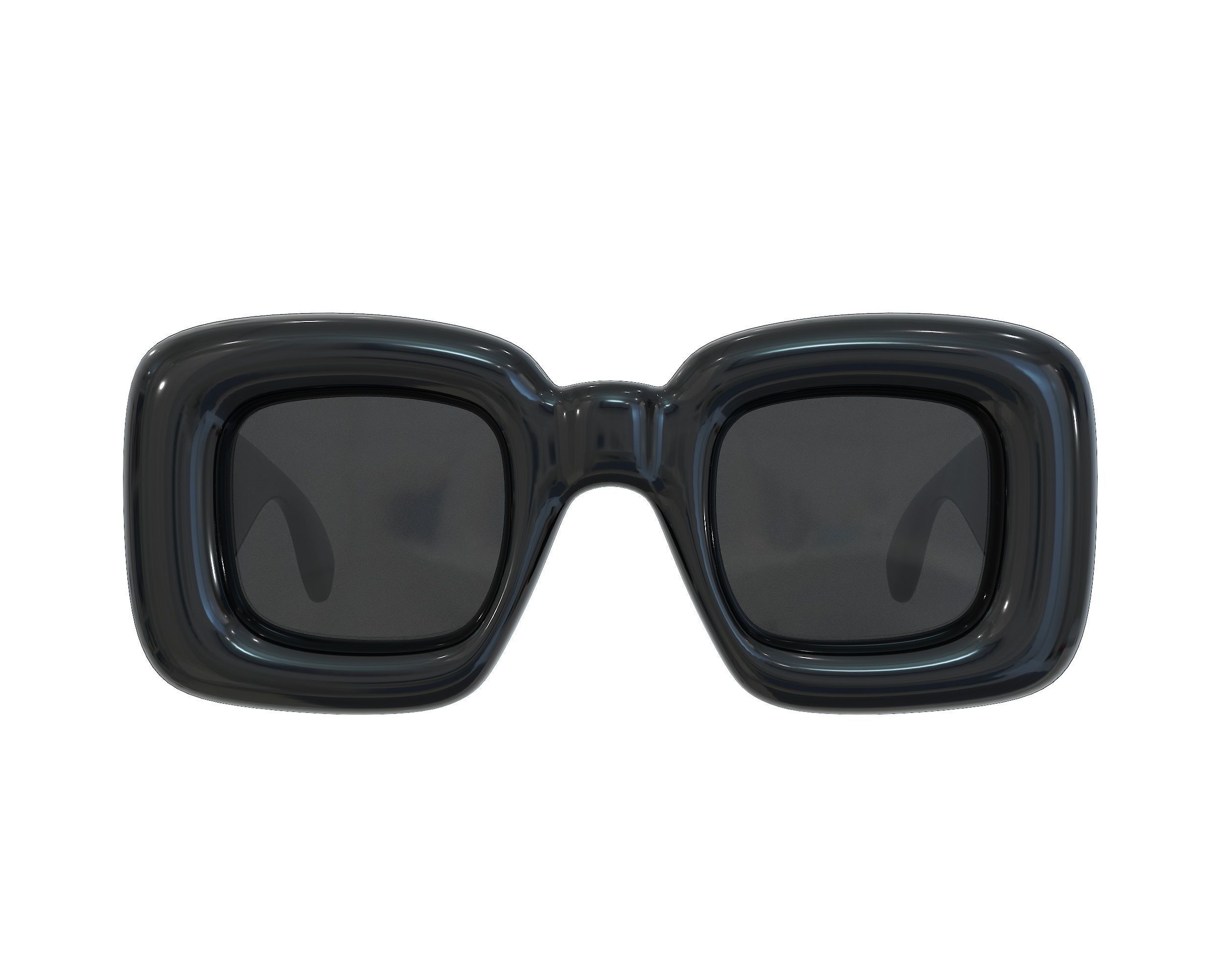 Loewe Inflated Rectangular Sunglasses Low-poly 3D model_1
