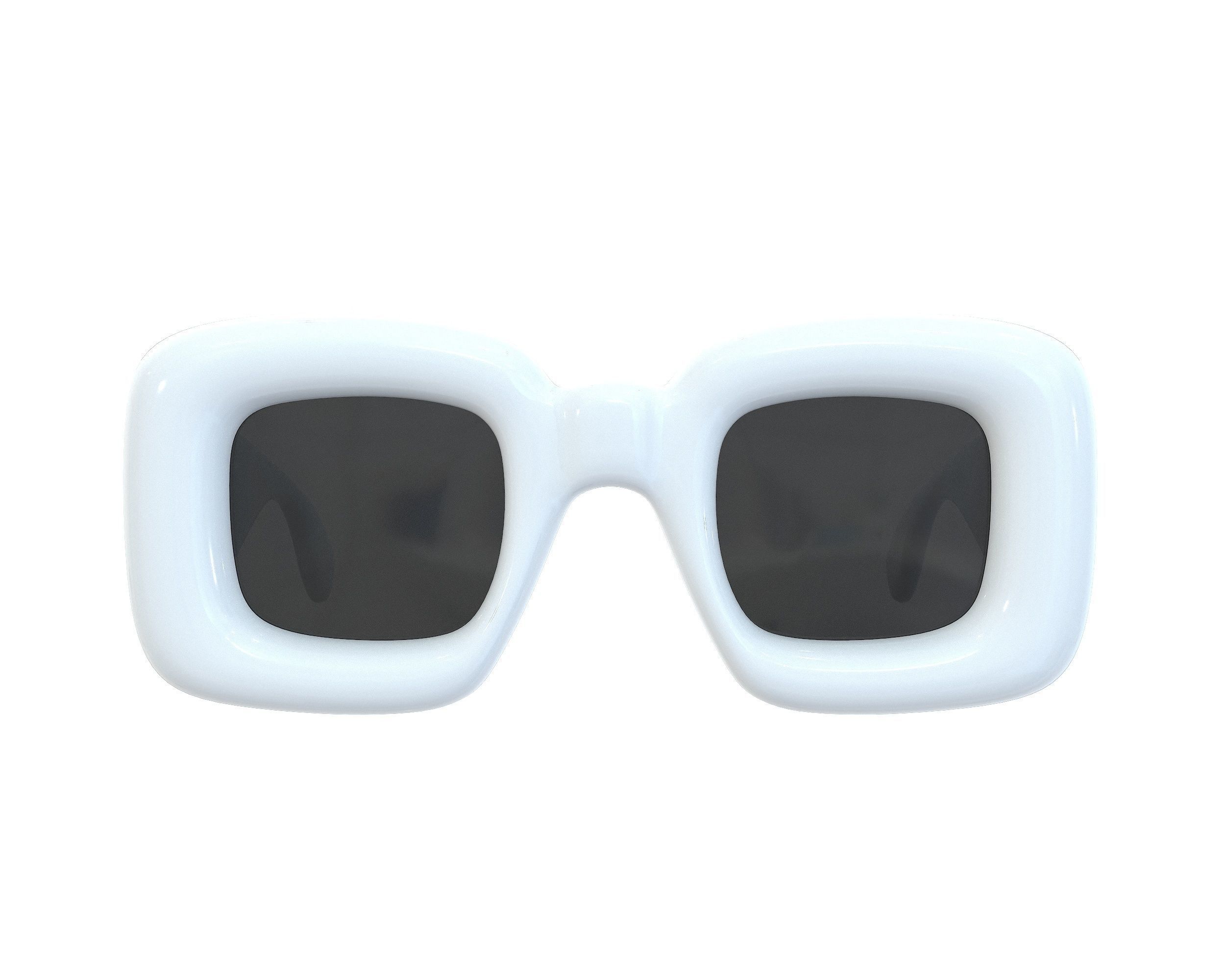 Loewe Inflated Rectangular Sunglasses Low-poly 3D model_3