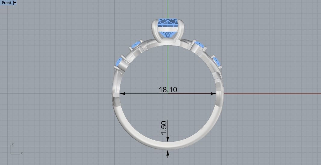 rings with diamonds  0073 3D print model_12