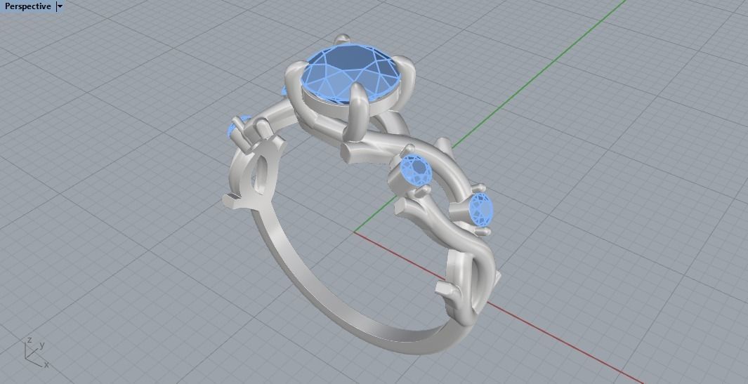 rings with diamonds  0073 3D print model_13