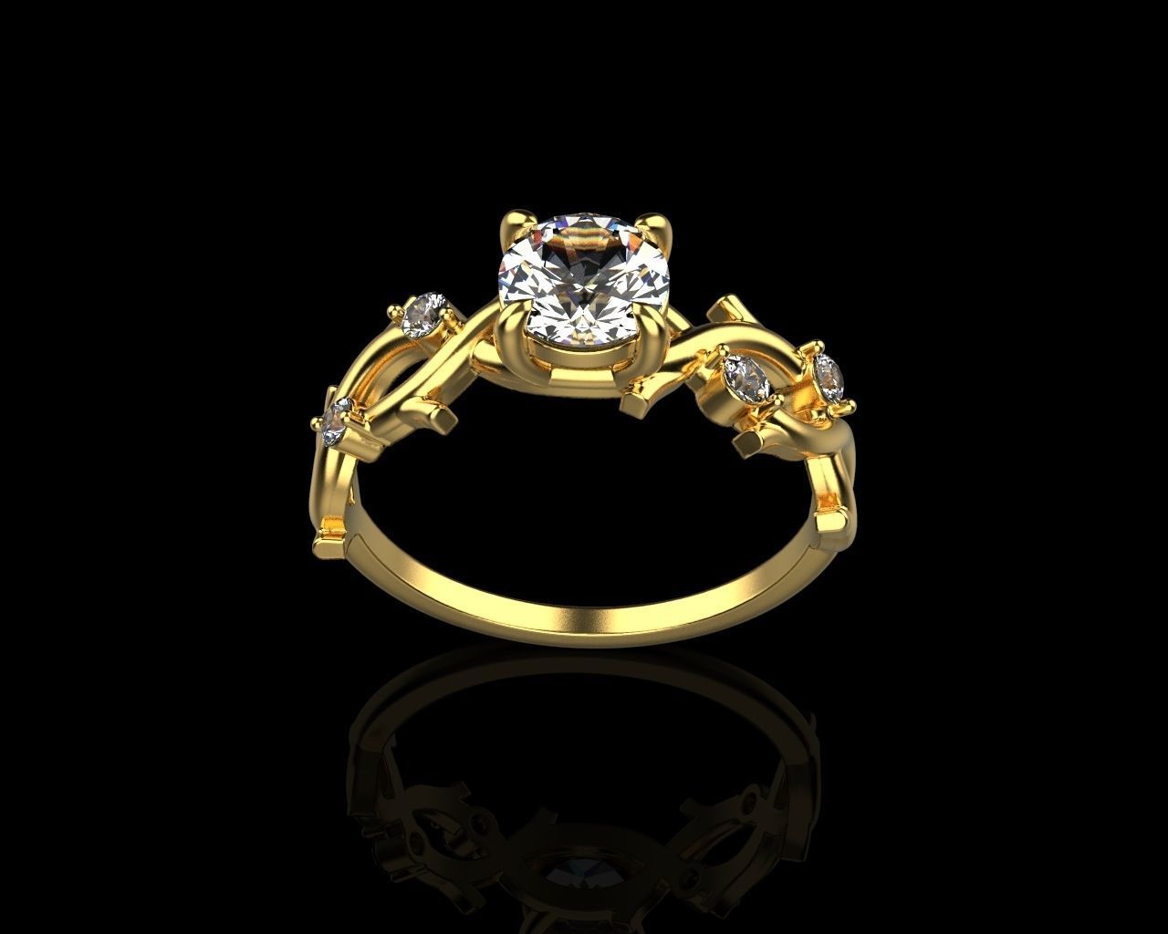 rings with diamonds  0073 3D print model_7