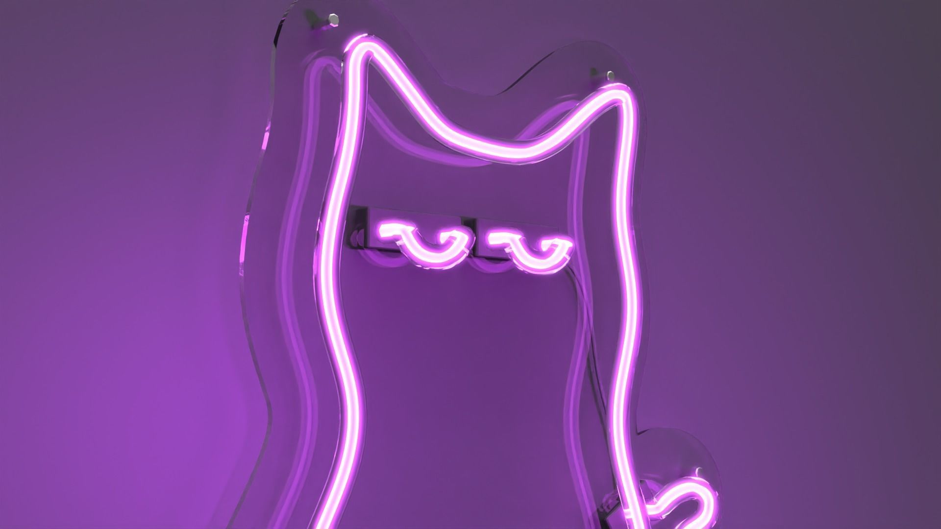 Cat 1 - Neon Sign 3D model_1