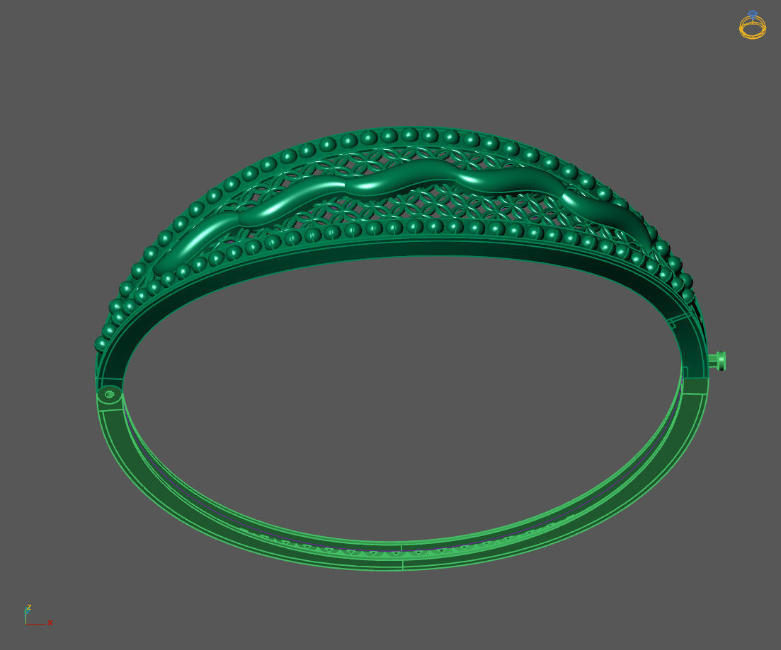 Womens Bracelets Bangles 3DM STL OBJ With Details 3D print model_2