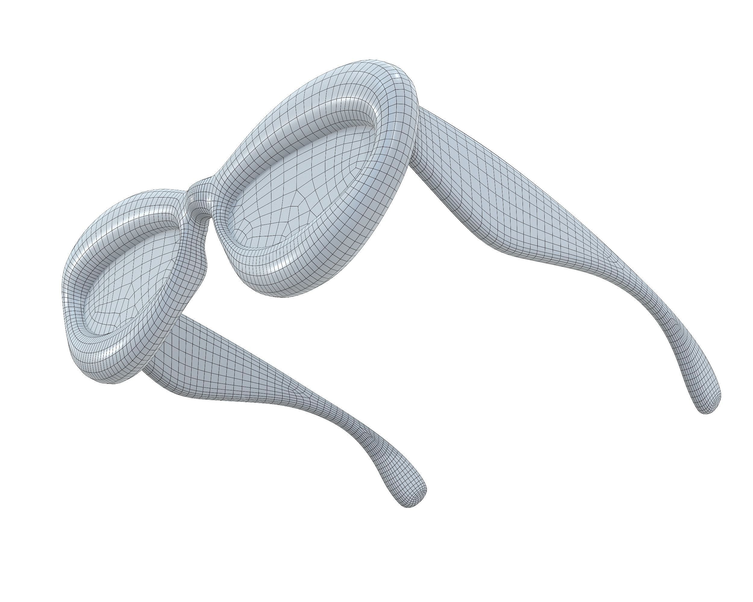 Loewe Inflated Cateye Sunglasses Low-poly 3D model_12