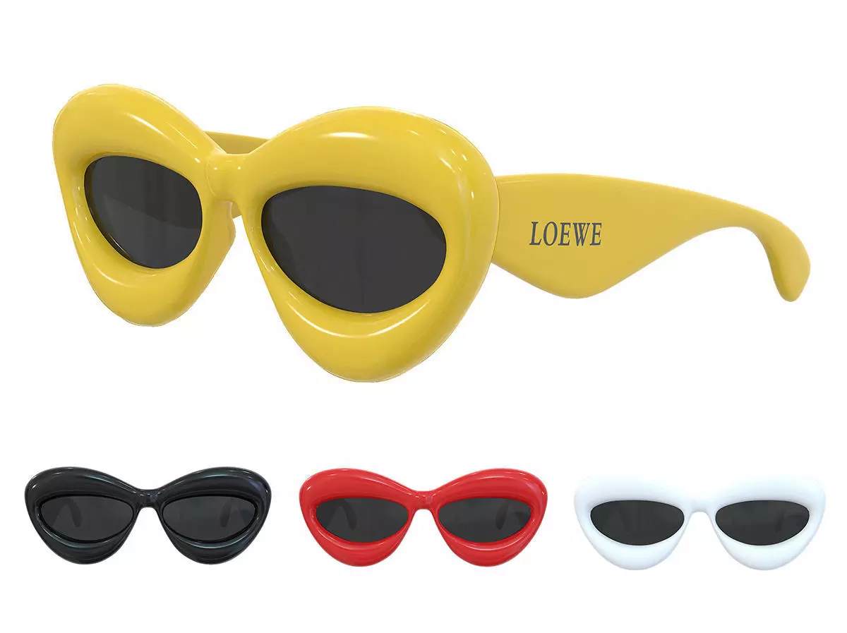 Loewe Inflated Cateye Sunglasses Low-poly 3D model