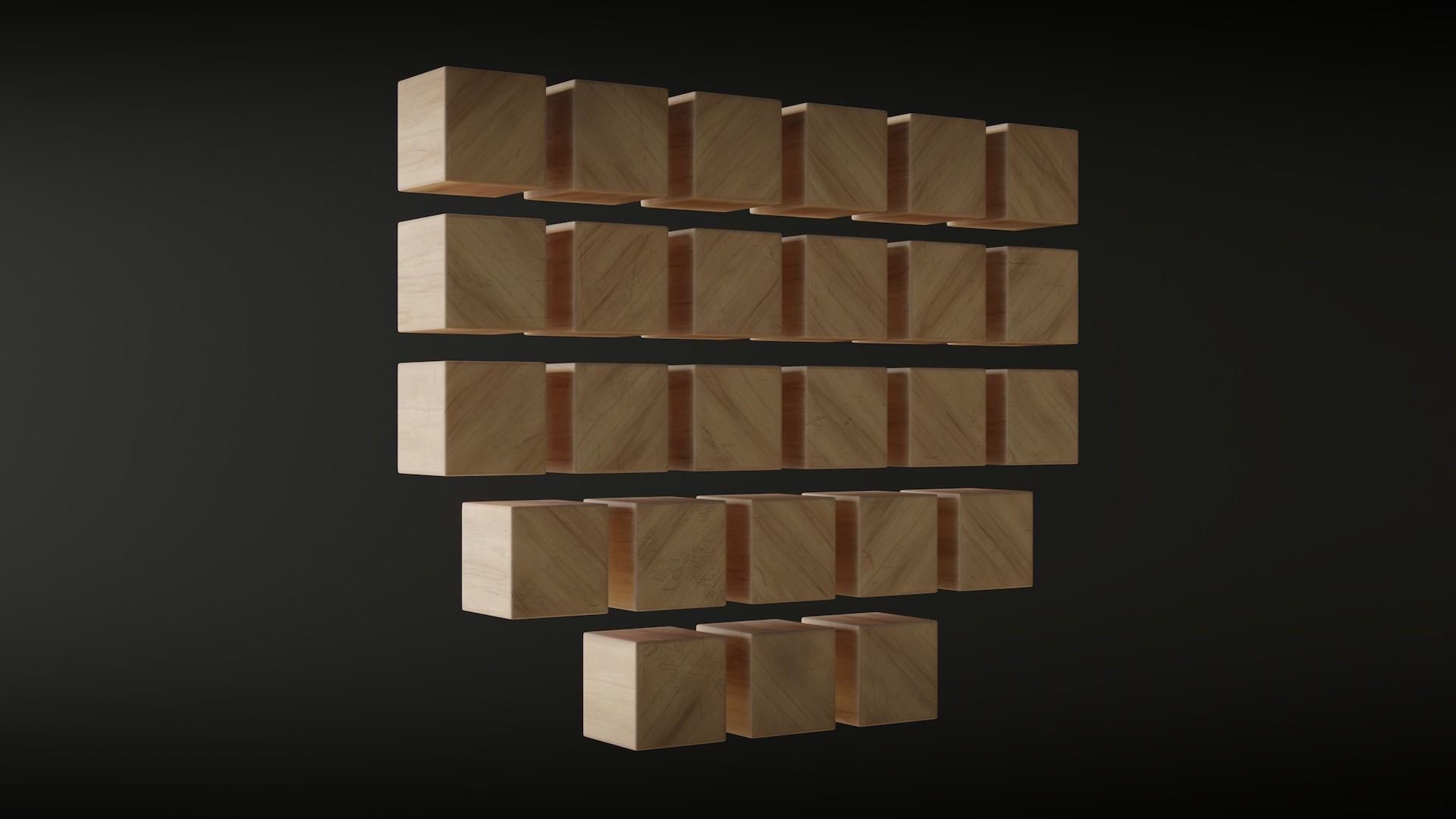 ABC Alphabet Blocks Low-poly 3D model_4
