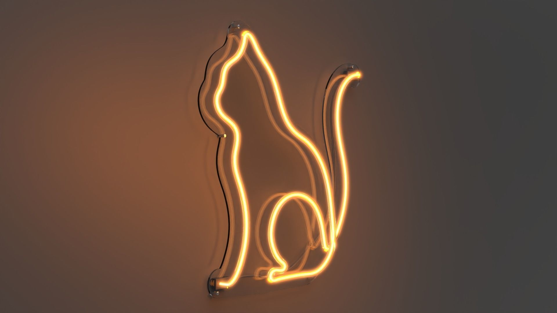 Cat 2 - Neon Sign 3D model_4