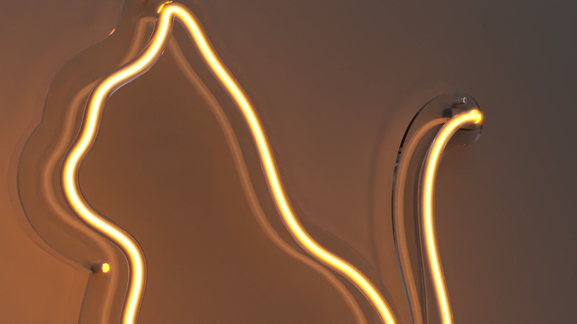 Cat 2 - Neon Sign 3D model_1