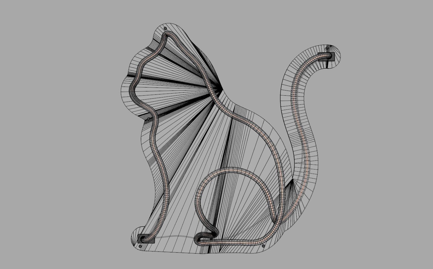 Cat 2 - Neon Sign 3D model_5