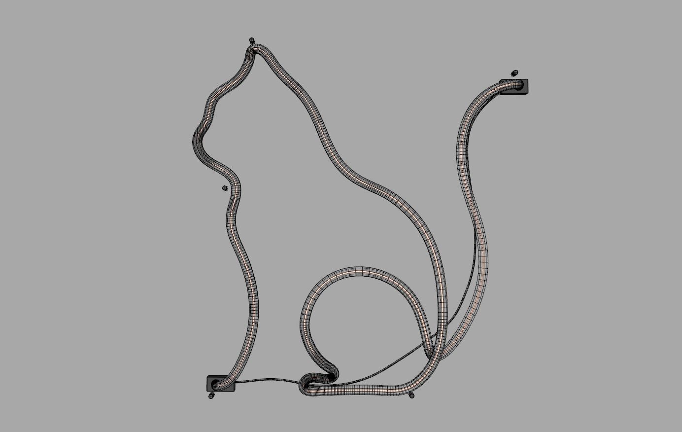 Cat 2 - Neon Sign 3D model_6