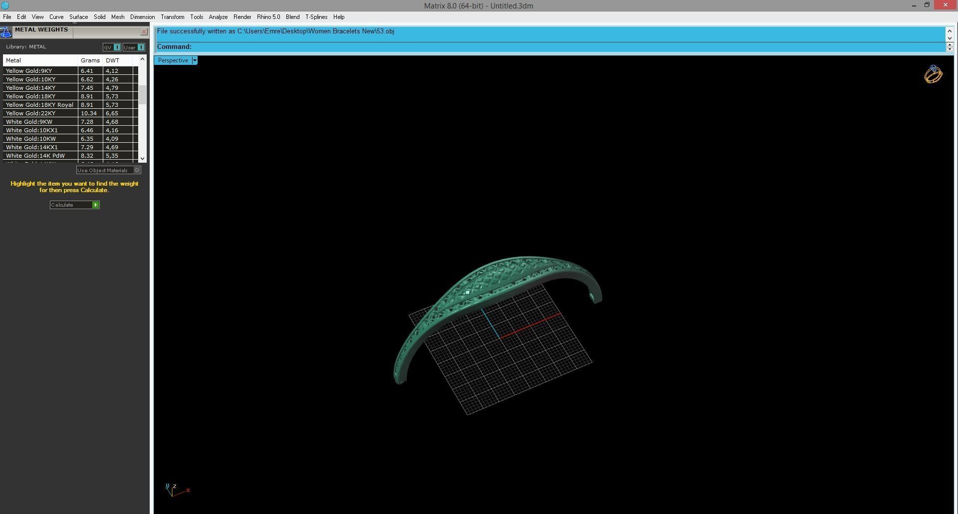 Womens Bracelets Bangles 3DM STL OBJ With Details 3D print model_5