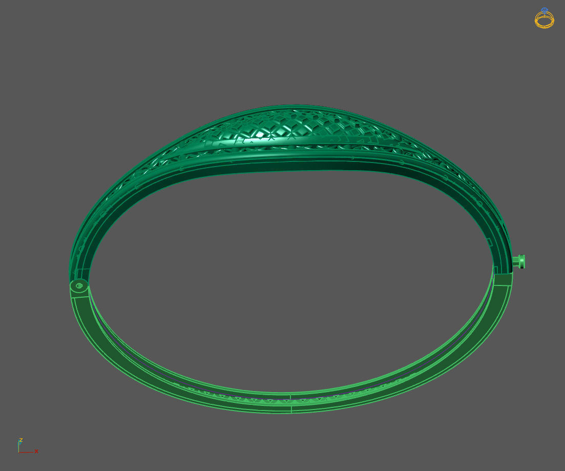 Womens Bracelets Bangles 3DM STL OBJ With Details 3D print model_2