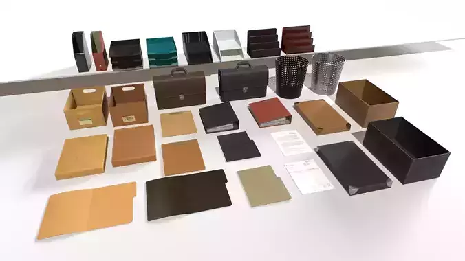 Office Props Pack 2 Low-poly 3D model