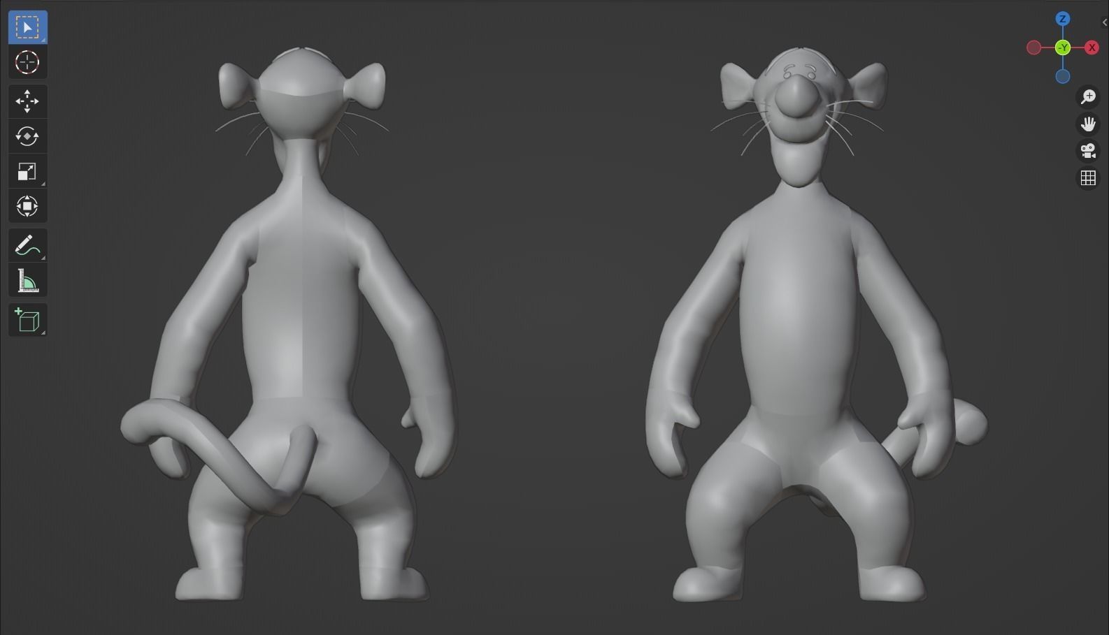 Winnie the pooh - Tigger rigged 3D model_4