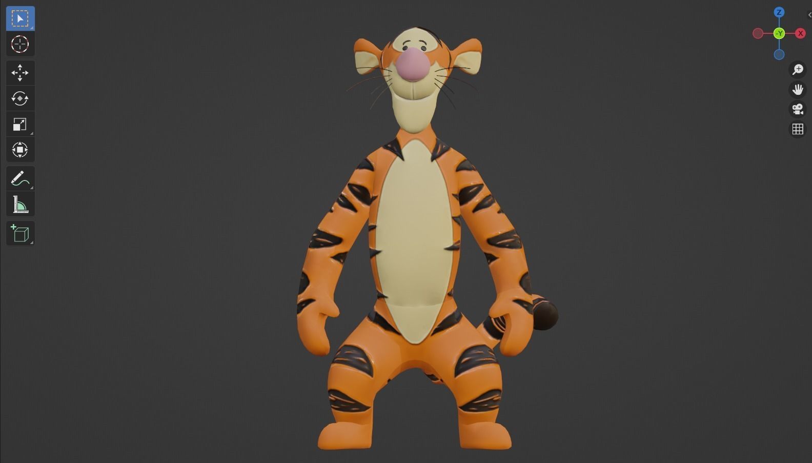 Winnie the pooh - Tigger rigged 3D model_8