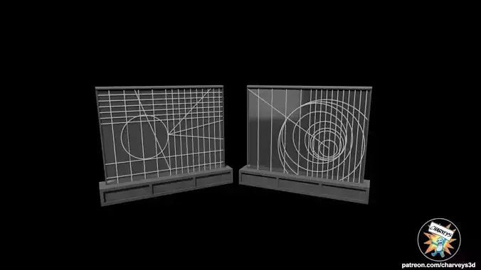 Star Wars Yavin Tactical Screens for action figure dioramas 3D print model