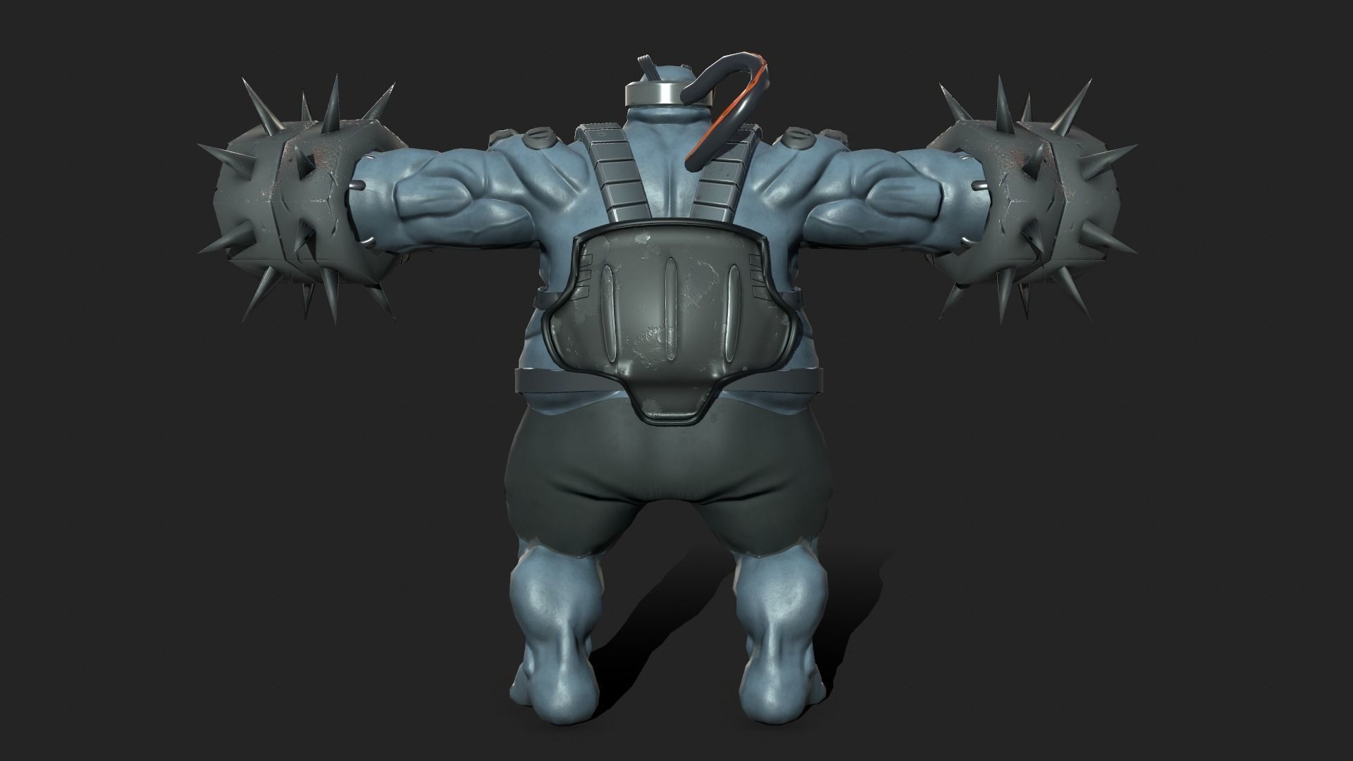 Sci-Fi monster creature Game-ready Free low-poly 3D model_5