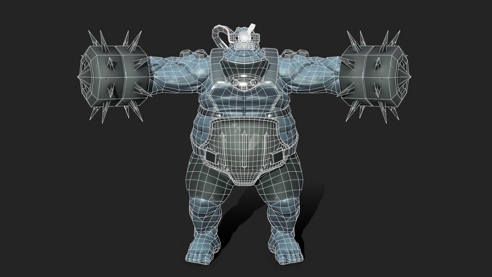 Sci-Fi monster creature Game-ready Free low-poly 3D model_6