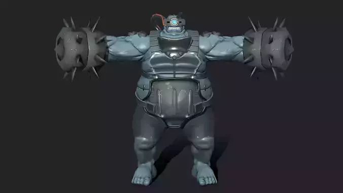 Sci-Fi monster creature Game-ready