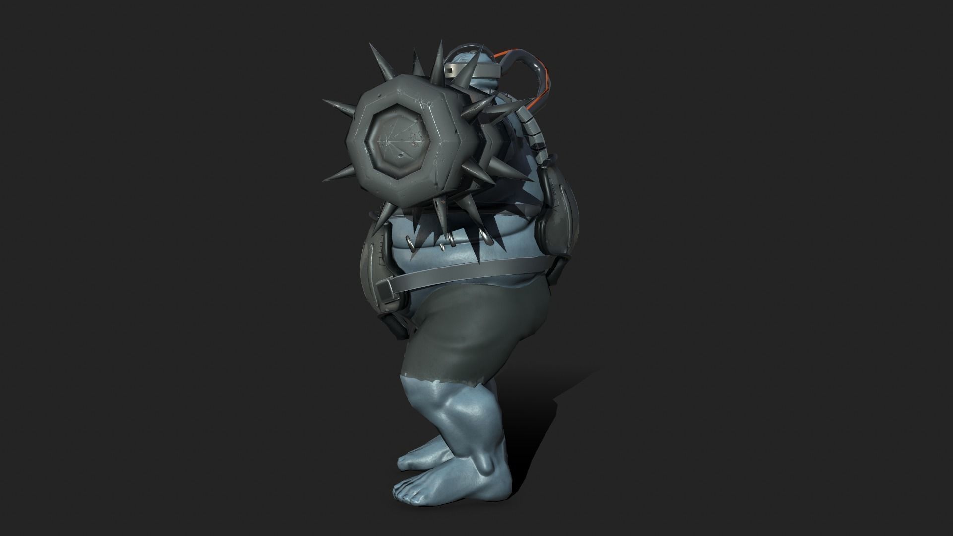 Sci-Fi monster creature Game-ready Free low-poly 3D model_4