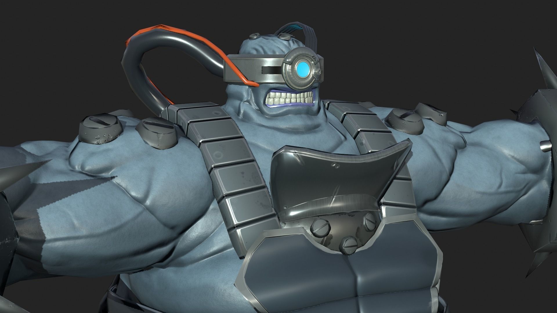 Sci-Fi monster creature Game-ready Free low-poly 3D model_3