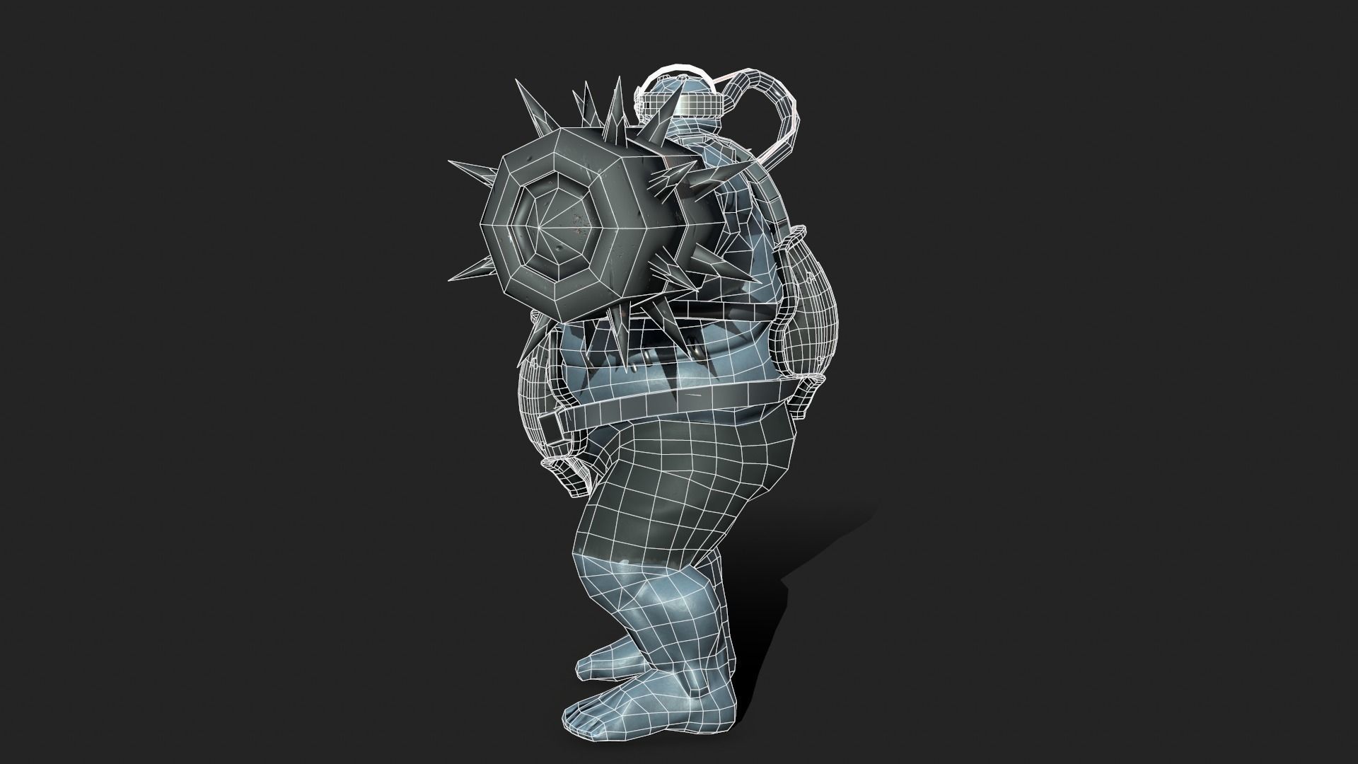 Sci-Fi monster creature Game-ready Free low-poly 3D model_8