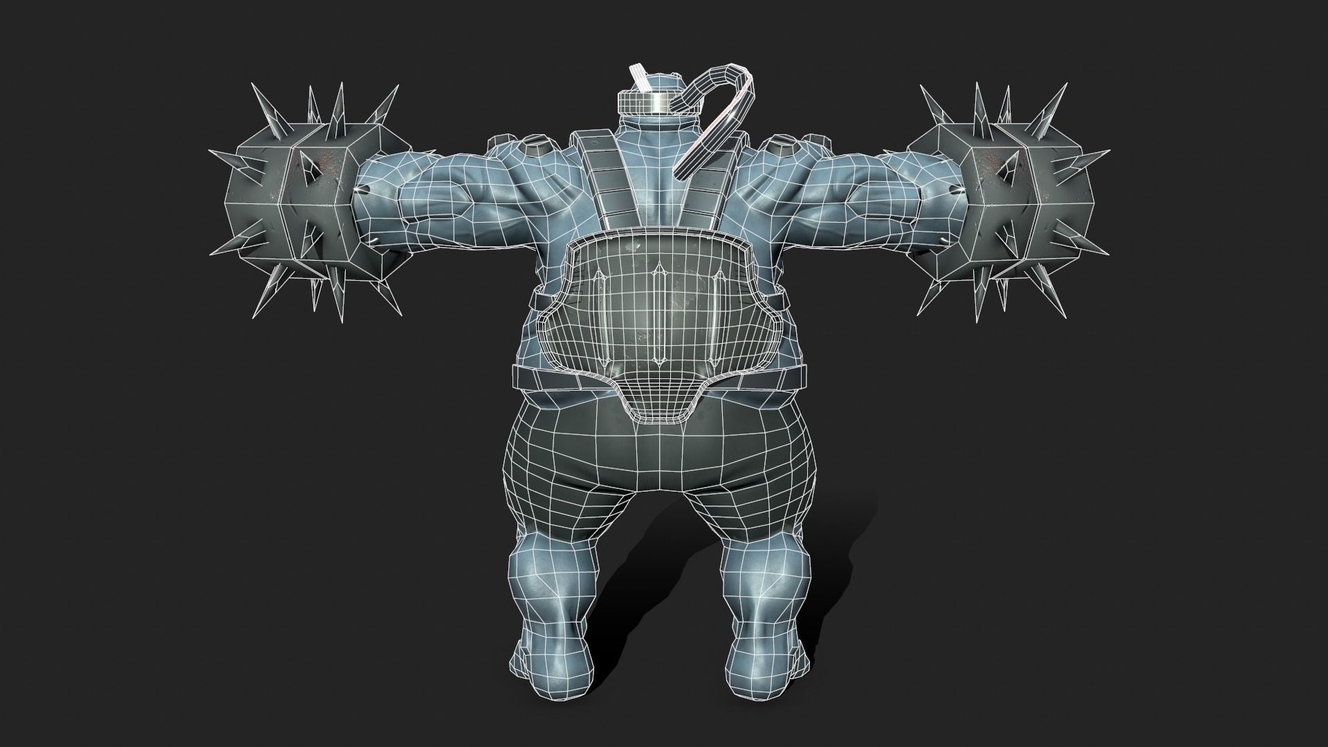 Sci-Fi monster creature Game-ready Free low-poly 3D model_7