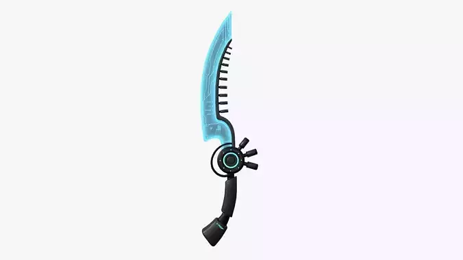 SciFi Dagger A01 Black Blue - Sci Fi Weapon Design Low-poly 3D model