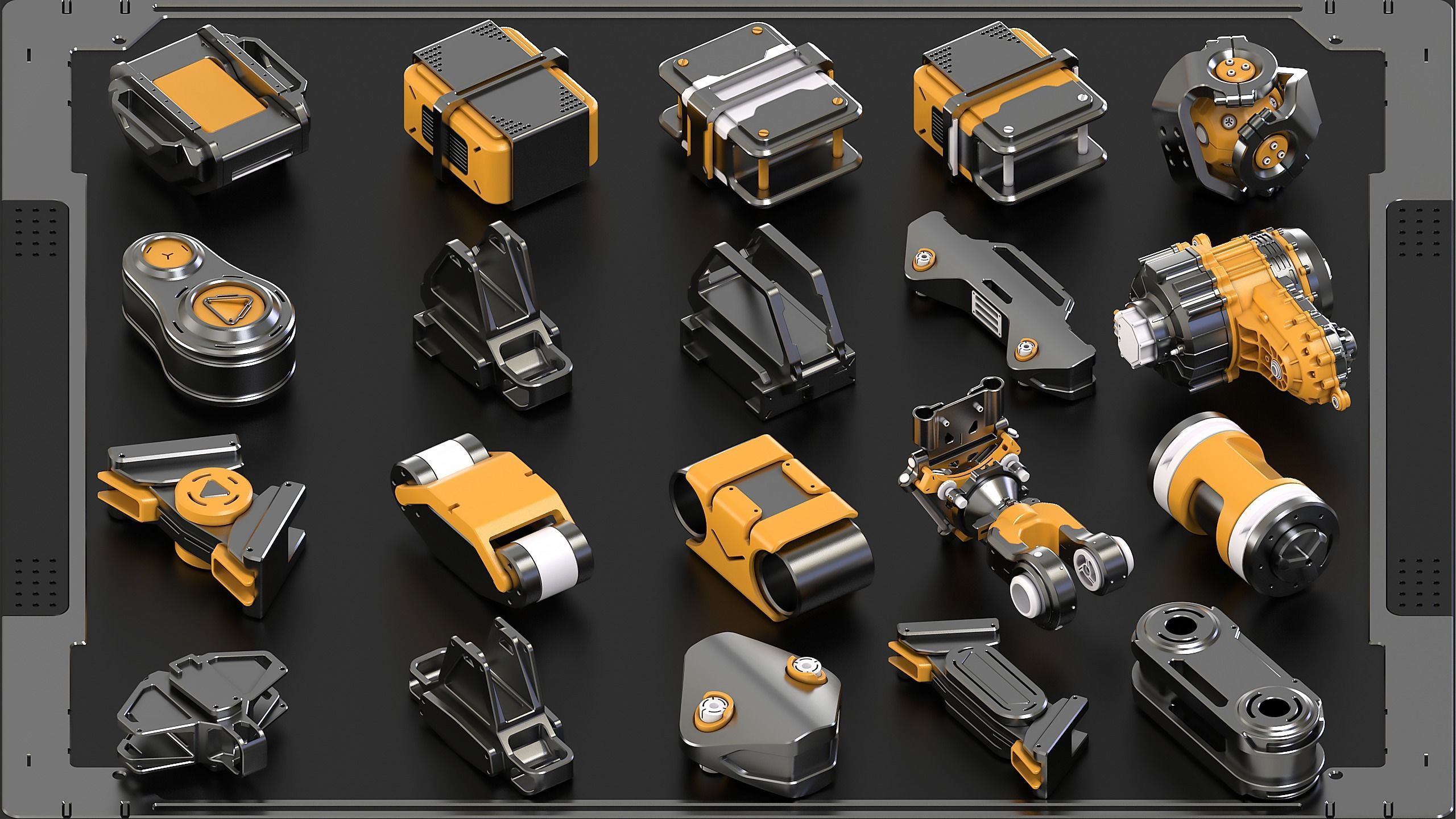 Hard Surface KitBash Vol 7 420 DETAILS 3D model_9