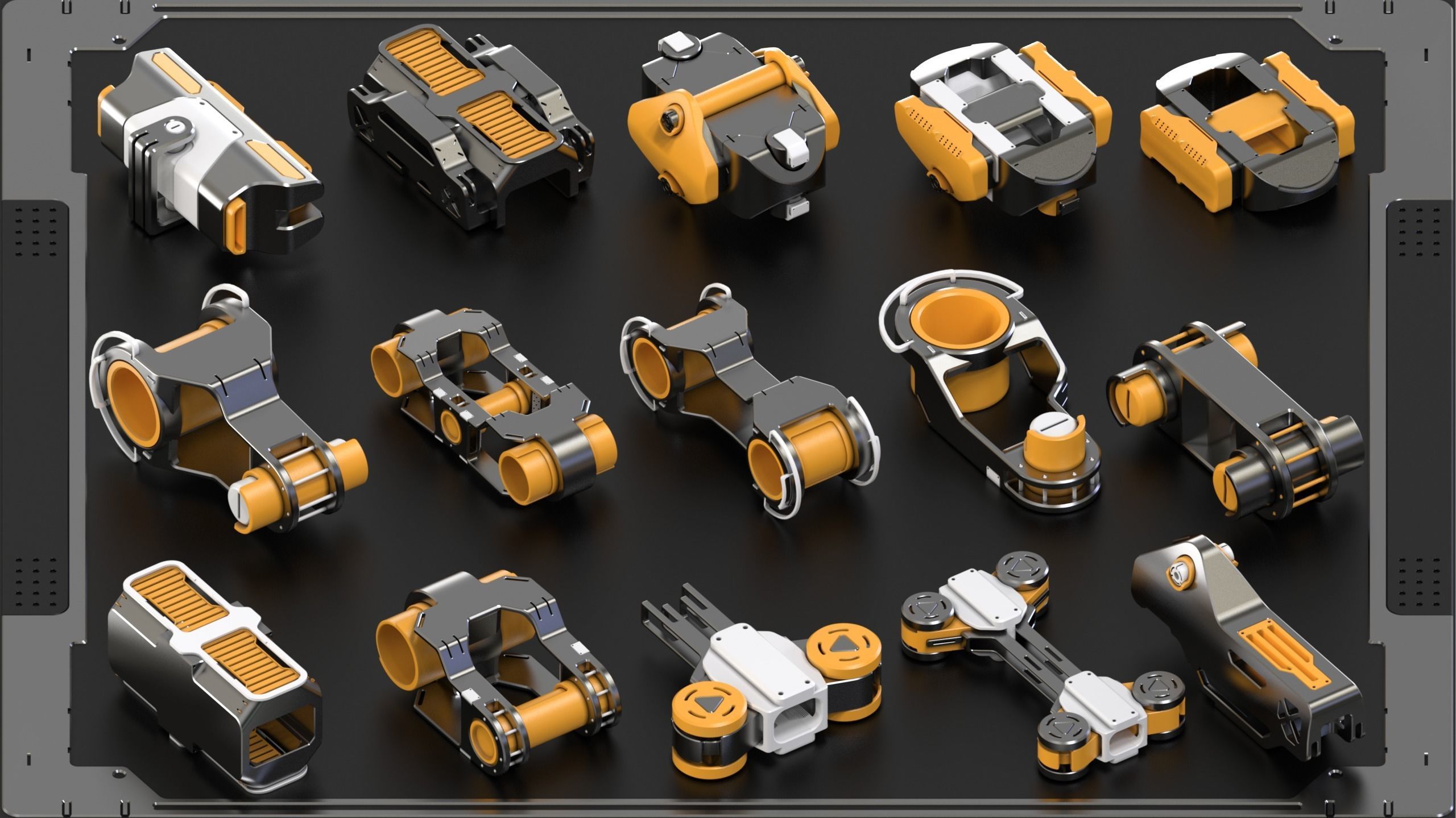 Hard Surface KitBash Vol 7 420 DETAILS 3D model_2