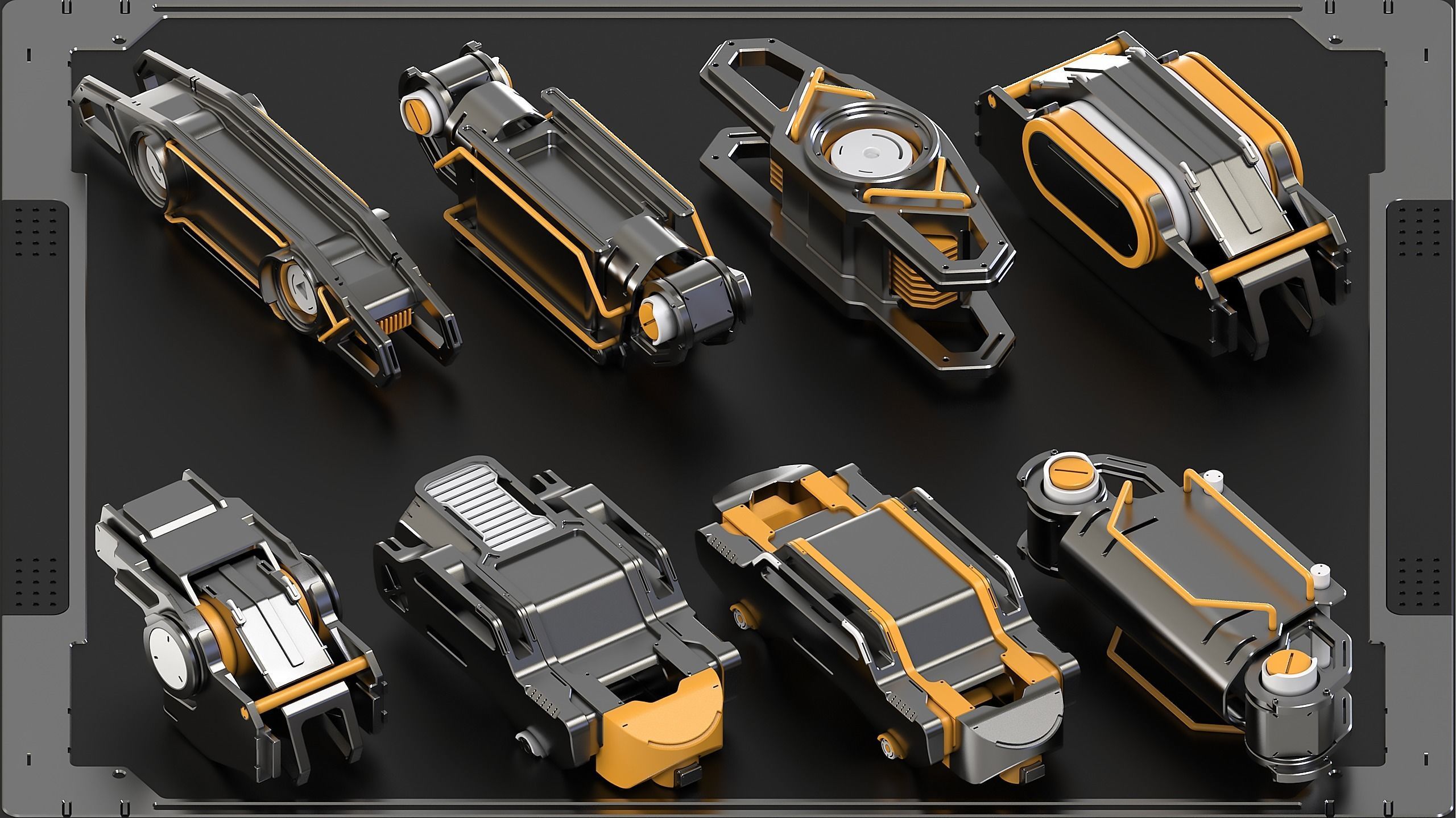 Hard Surface KitBash Vol 7 420 DETAILS 3D model_7