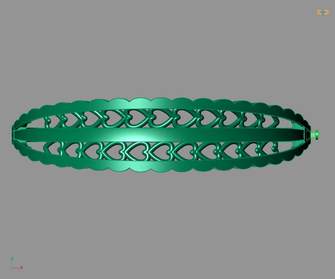 Womens Bracelets Bangles 3DM STL OBJ With Details  3D print model_4