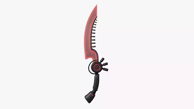 SciFi Dagger A04 Black Red - Sci Fi Weapon Design Low-poly 3D model