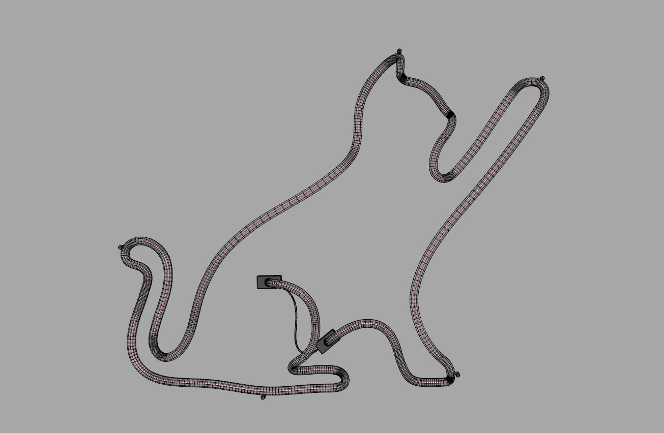 Cat 3 - Neon Sign 3D model_6