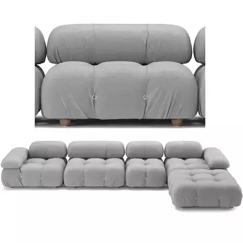 Camaleonda sectional sofa with cushions 3D model