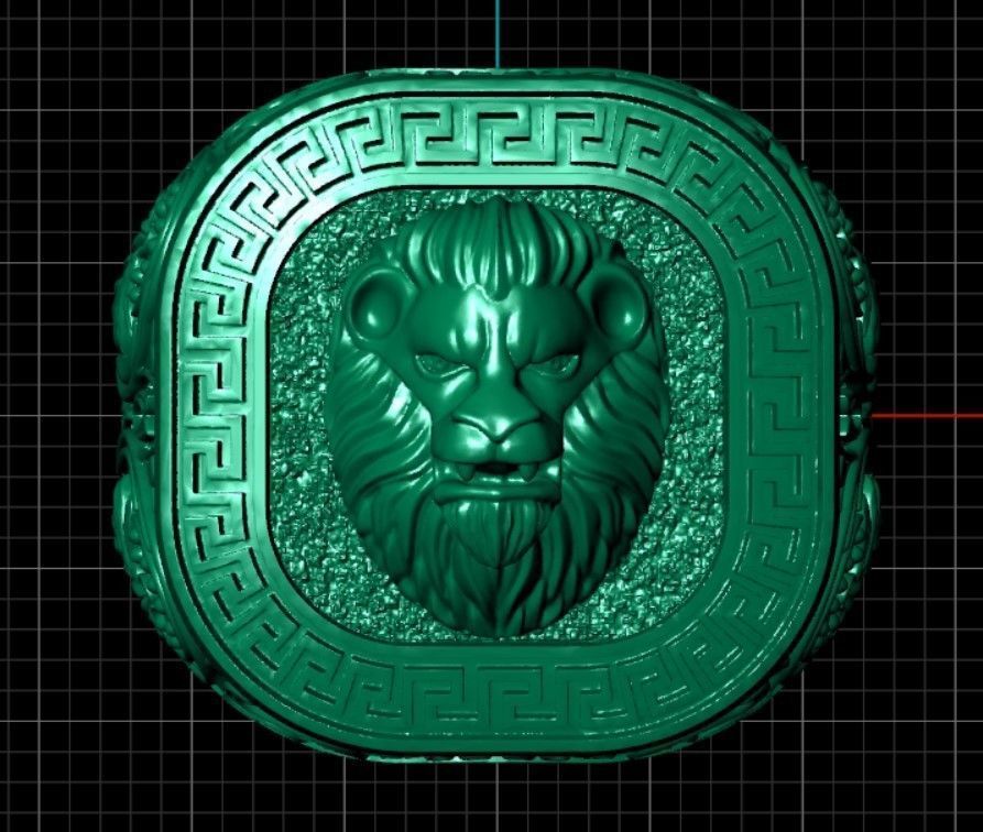 Lion Ring 3D print model_10