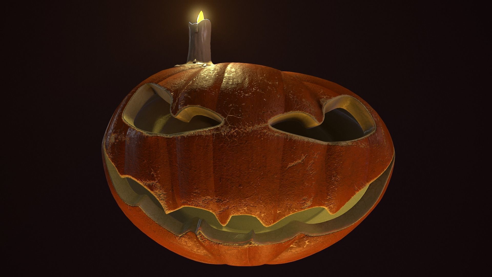 Halloween Pumpkin 3D model_2