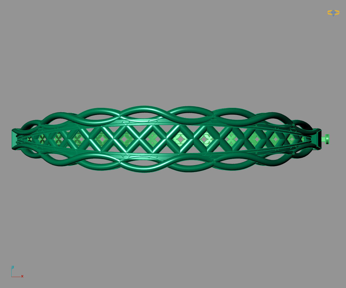 Womens Bracelets Bangles 3DM STL OBJ With Details  3D print model_4