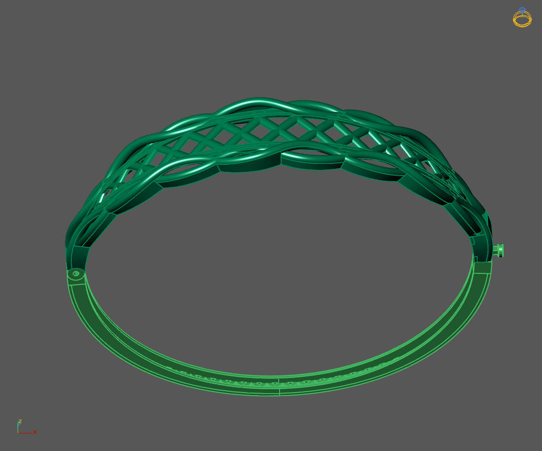Womens Bracelets Bangles 3DM STL OBJ With Details  3D print model_2