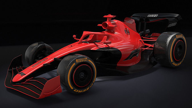 F1 2022 Cartoon Toy 3D model 2
