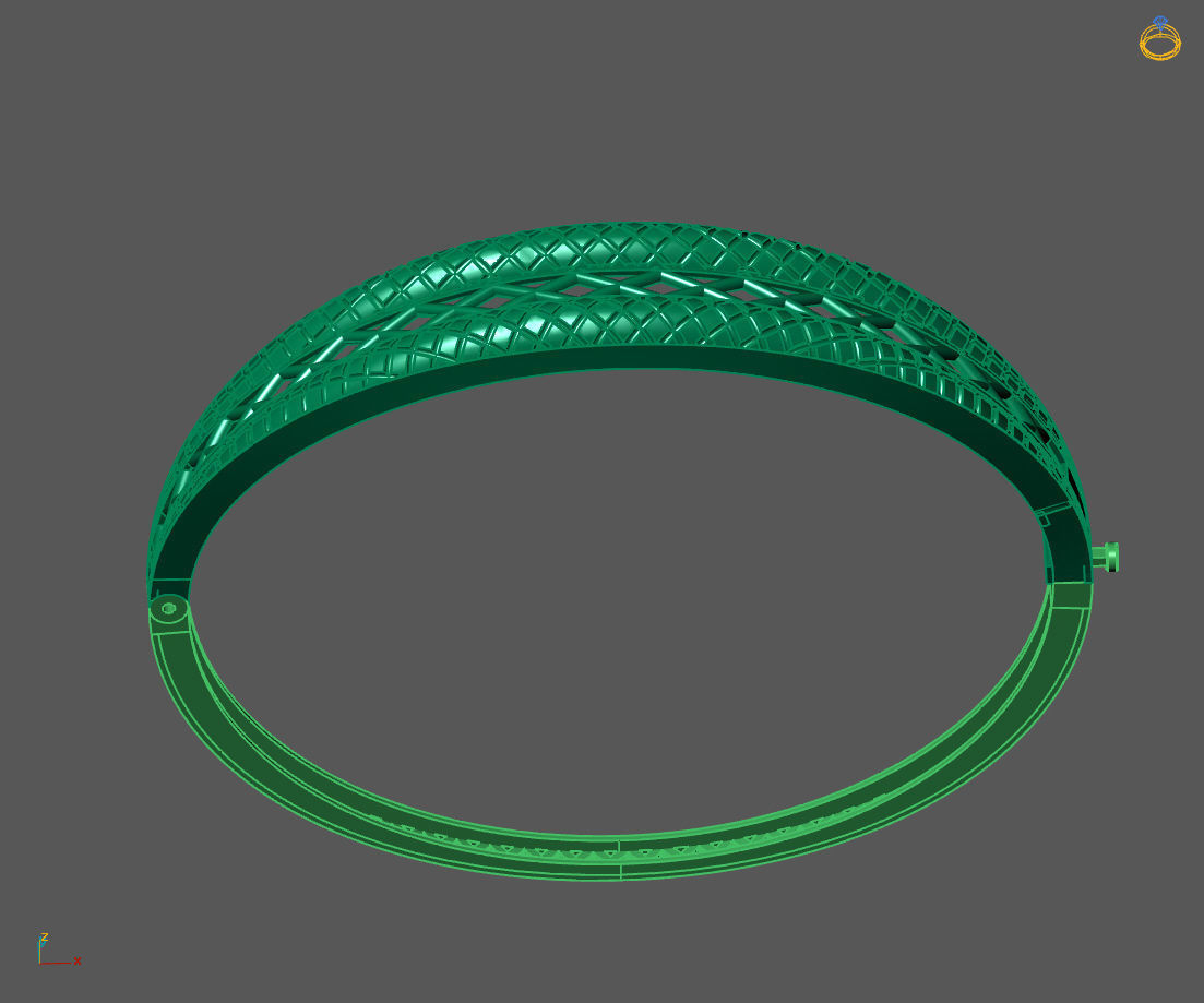 Womens Bracelets Bangles 3DM STL OBJ With Details  3D print model_2