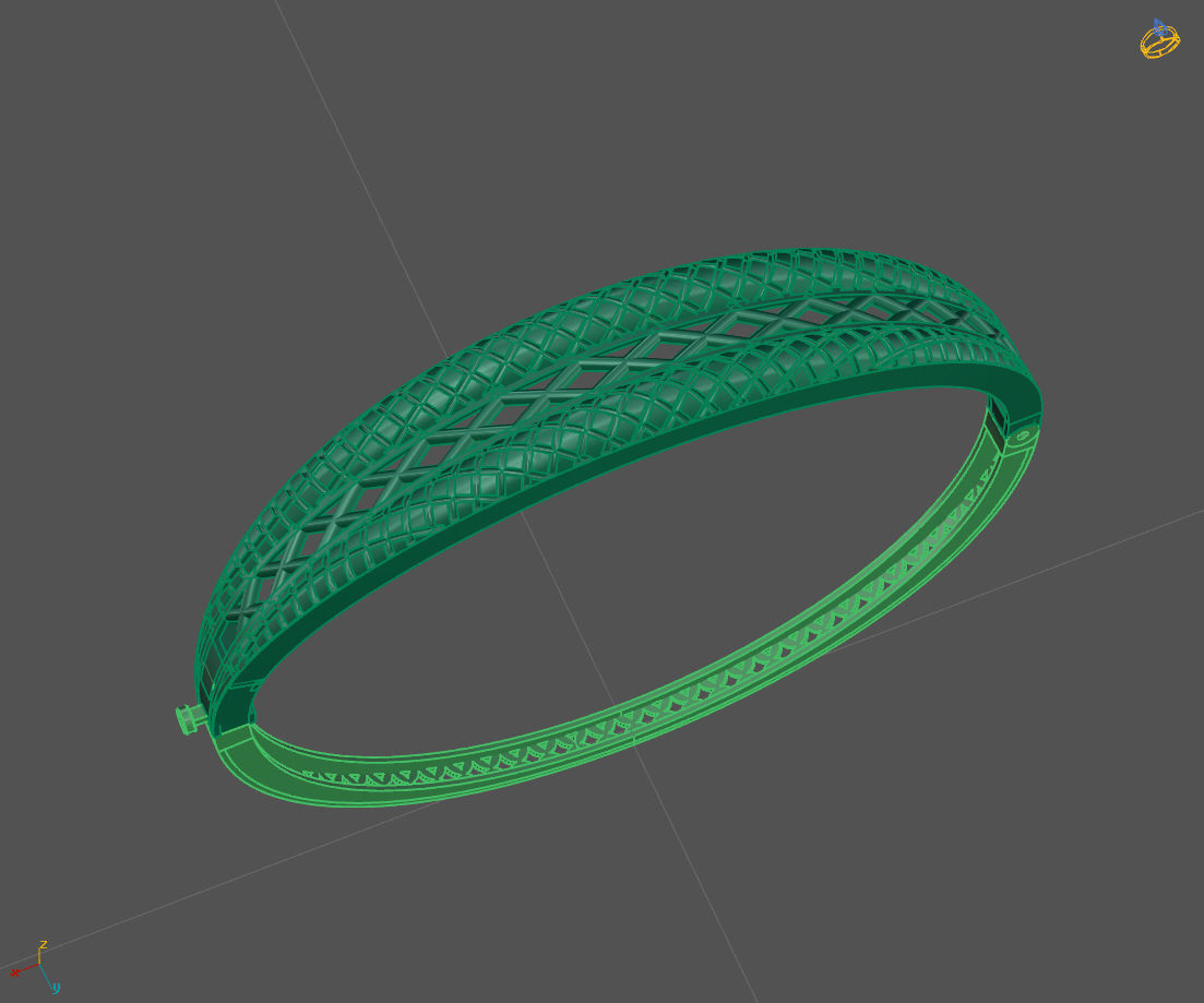 Womens Bracelets Bangles 3DM STL OBJ With Details  3D print model_1