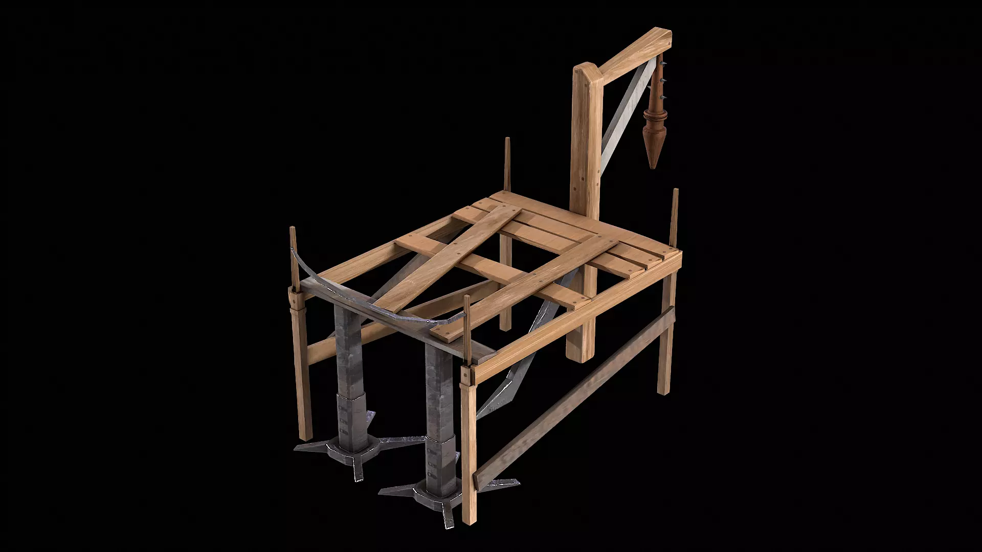 Medieval fantasy machine 3D model_0